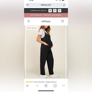 Black and Tan Maternity Jumpsuits